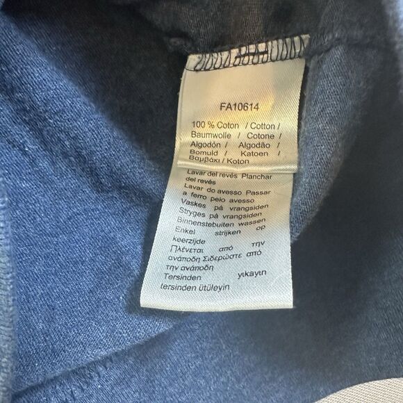 Lacoste Shirt Mens Medium Hooded Long Sleeve Hoodie Croc Logo Blue Drawstring - Picture 4 of 5